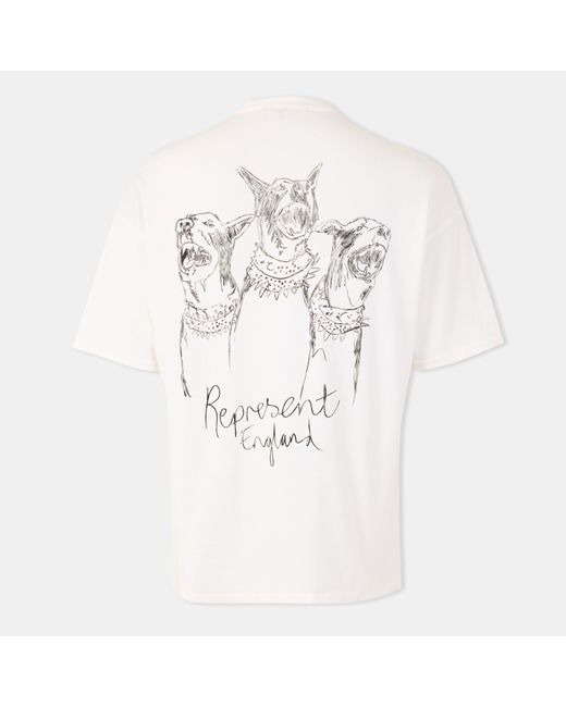 Represent White Oversized T-Shirt for men