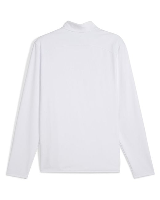 PUMA White Cloudspun Tech 1/4 Zip Jumper for men
