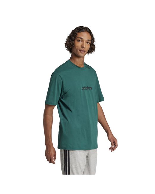 Adidas Green Essentials Single Jersey Logo T-Shirt for men