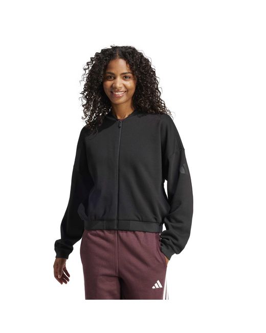 Adidas Black Midweight Bomber Jacket