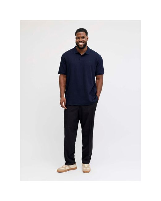 Jack & Jones Blue Austin Short Sleeve Polo Shirt for men