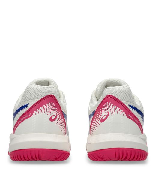 Asics White Gel-Dedicate 8 Tennis Shoes