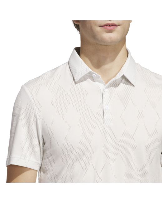 Adidas White Ultimate Short Sleeve Performance Polo Shirt for men