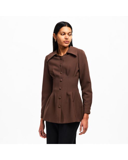 Odd Muse Brown Satin Shift Mini Dress