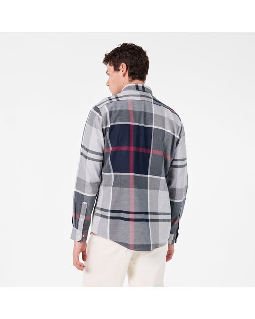 Barbour Blue Dunoon Long Sleeved Shirt for men