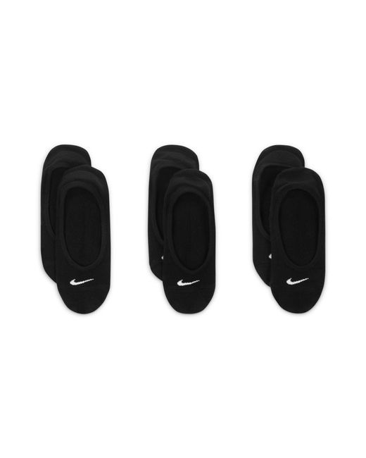 Nike Black 3 Pack Invisible Socks Ladies