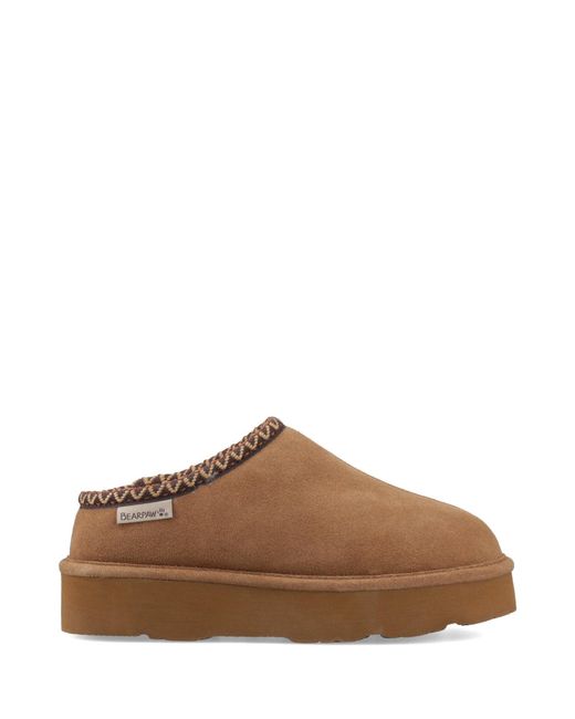 BEARPAW Brown Martis Suede Clogs