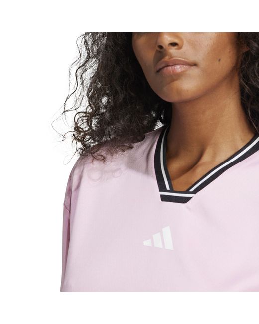 Adidas Pink Tiro Cut 3-Stripes Colorblock Boyfriend T-Shirt