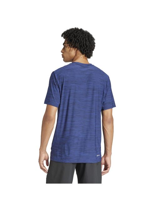 Adidas Blue Train Essentials Stretch Training T-Shirt for men
