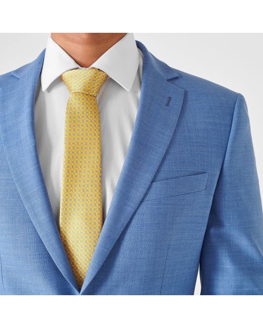 Haines and Bonner Yellow Silk Geo Tie for men