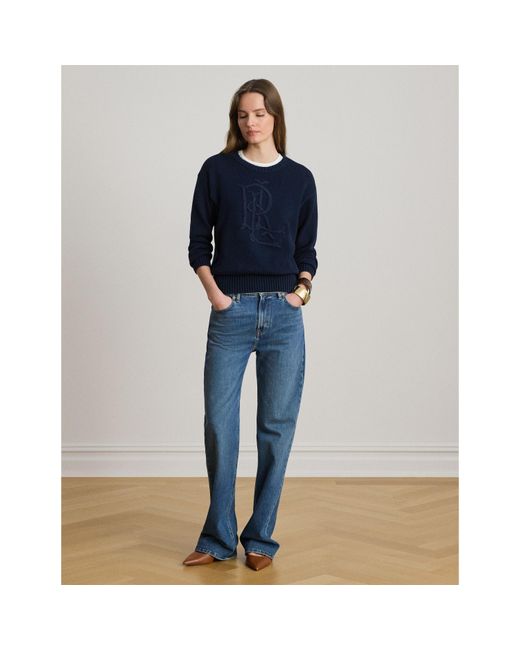 Ralph Lauren Blue Crew Neck Jumper