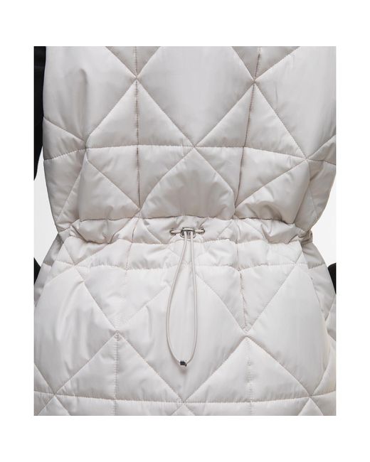 Barbour White Reno Quilted Faux-Velvet Collar Gilet