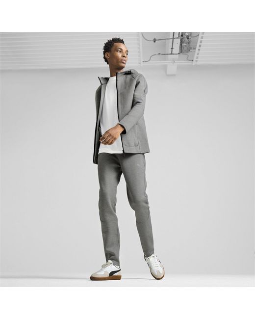 PUMA Gray Evostripe Full Zip Fleece Fabric for men