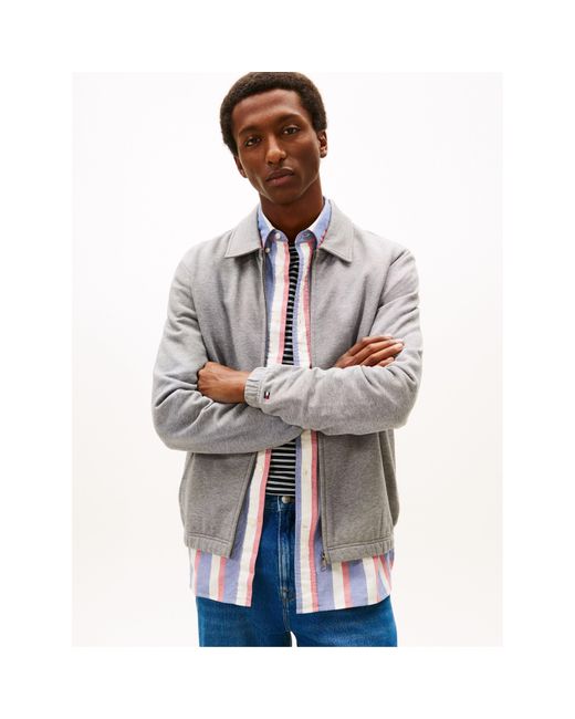 Tommy Hilfiger Gray Terry Ivy Harrington Jacket for men
