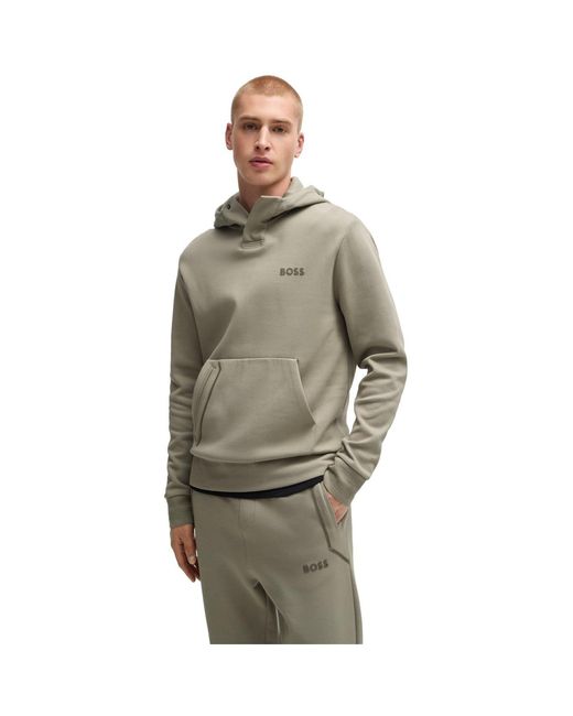 Boss Gray Signature Logo Jogging Bottoms (Hadiko Mirror) for men