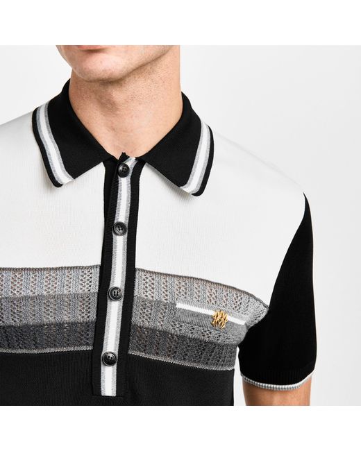 Amiri Black Striped Knitted Top for men