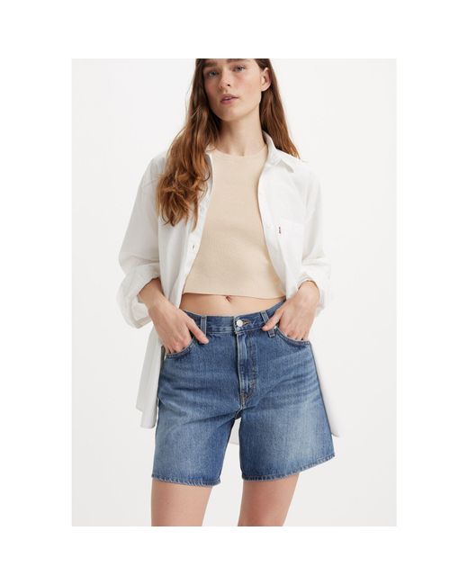 Levi's Blue High Baggy Luxury Denim Shorts