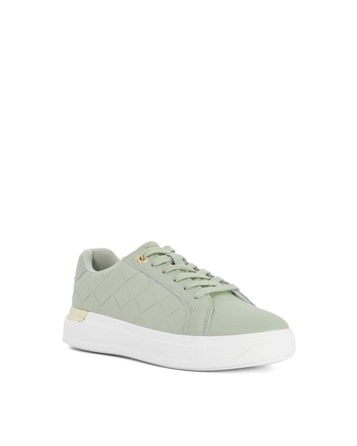 Dune Green Eave Low-Top Trainers