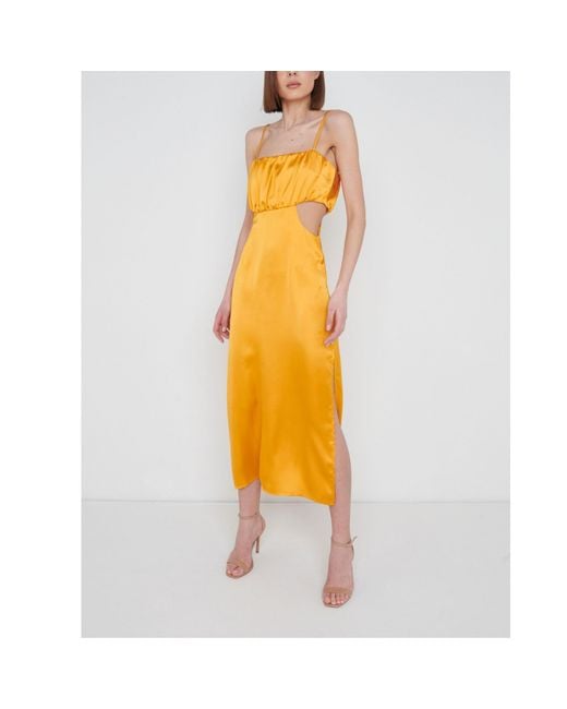 Pretty Lavish Yellow Cut Out Dress