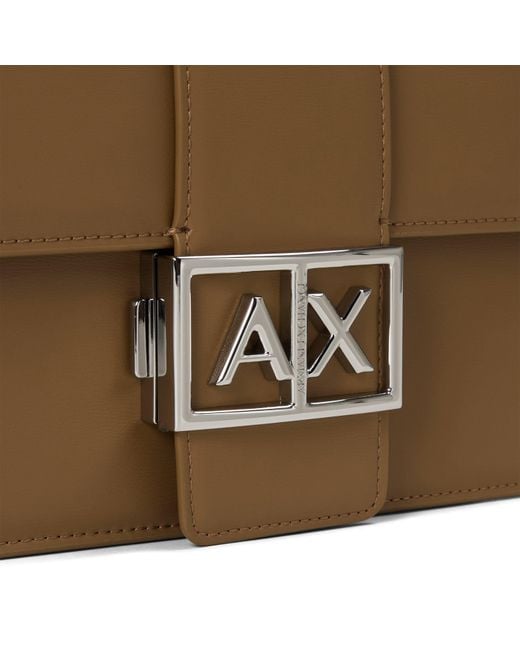 ARMANI EXCHANGE Brown Wonder Medium Chain Strap Shoulder Bag