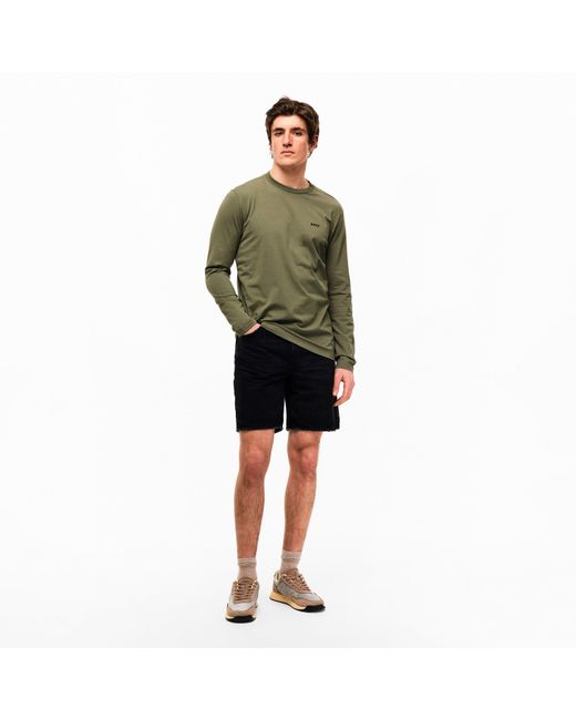 Boss Green Long Sleeve T-Shirt With Iconic Logo Detail for men