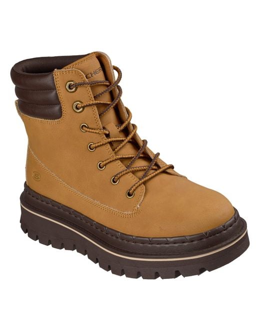 Skechers Brown Jammers Flat Ankle Boots