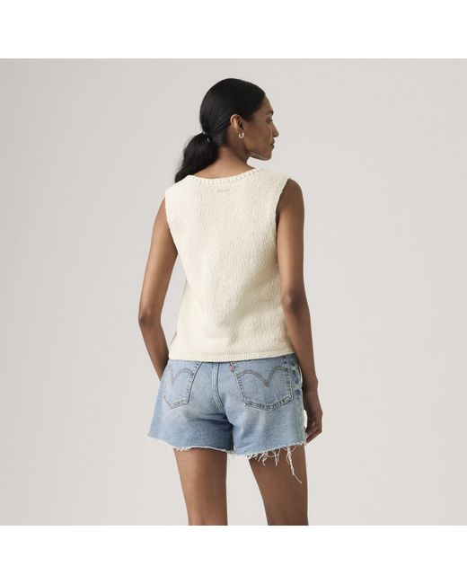 Levi's White Knitted Sweater Vest