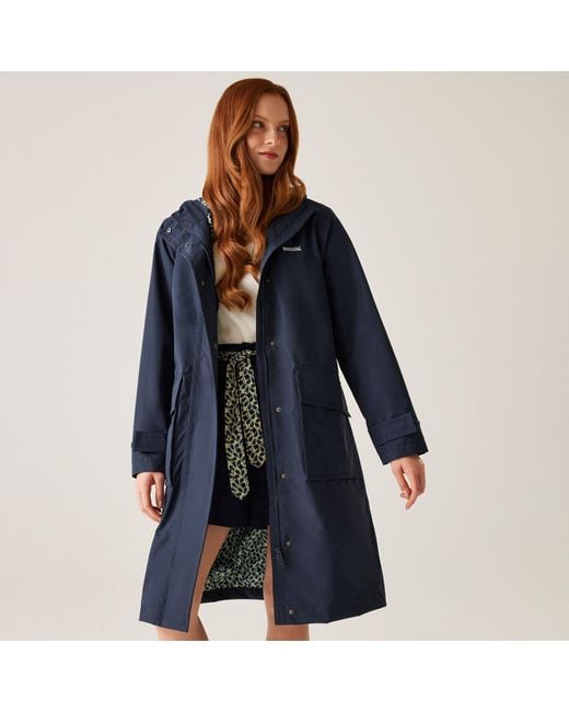 Regatta Blue Orla Kiely Breathable Waterproof Jacket
