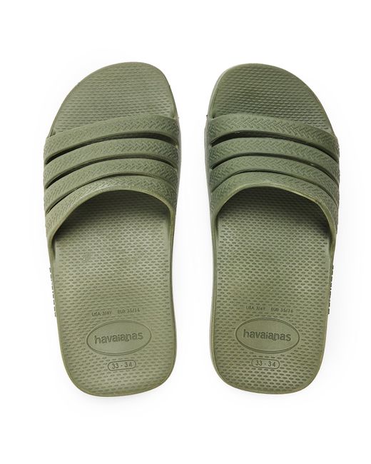 Havaianas Green Slide Flip Flops