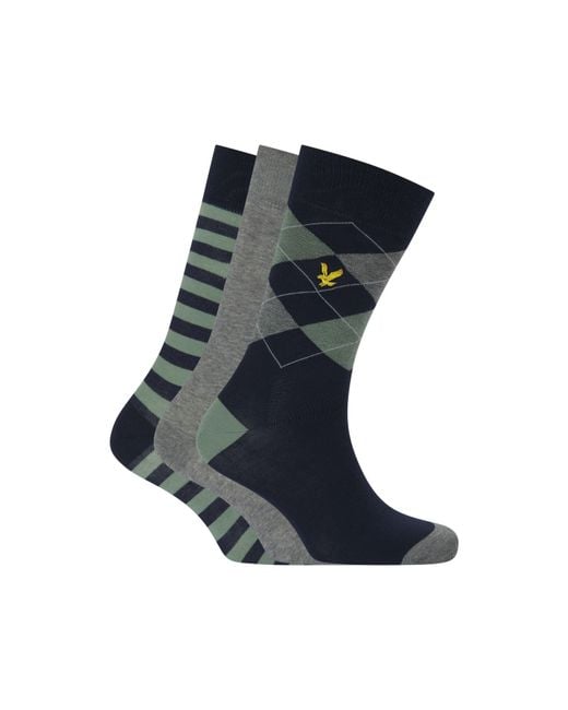 Lyle & Scott Blue Lyle Barwood 3Pk for men