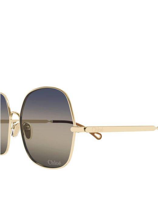 Chloé Multicolor Large Frame Oversized Sunglasses