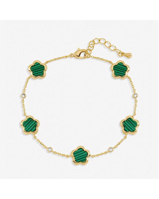 Inicio Green Malachite Flower Bracelet