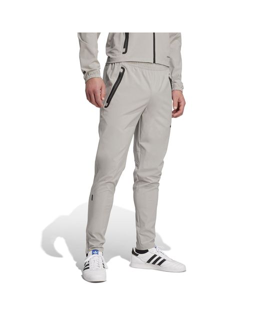 Adidas Gray Tiro 25 Competition Vis Tech Travel Pants for men