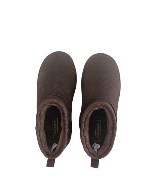 Jack Wills Black Platform Snug Boots