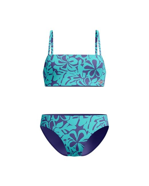 Speedo Blue Printed Adjustable Thinstrap 2 Piece