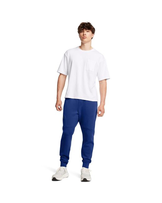 Under Armour Blue Unstoppable Closed Hem Fleece Joggers for men