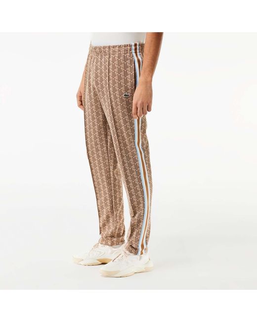 Lacoste Brown Paris Monogram Sweatpants for men