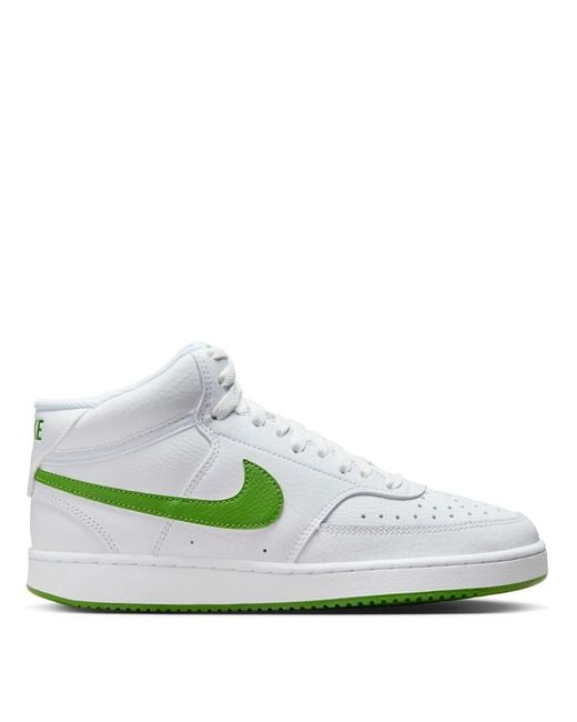 Nike White Vision Mid Shoe