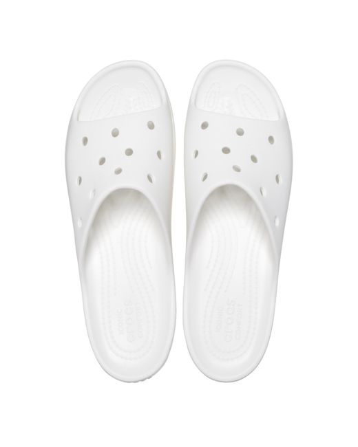 CROCSTM White Classic Sliders