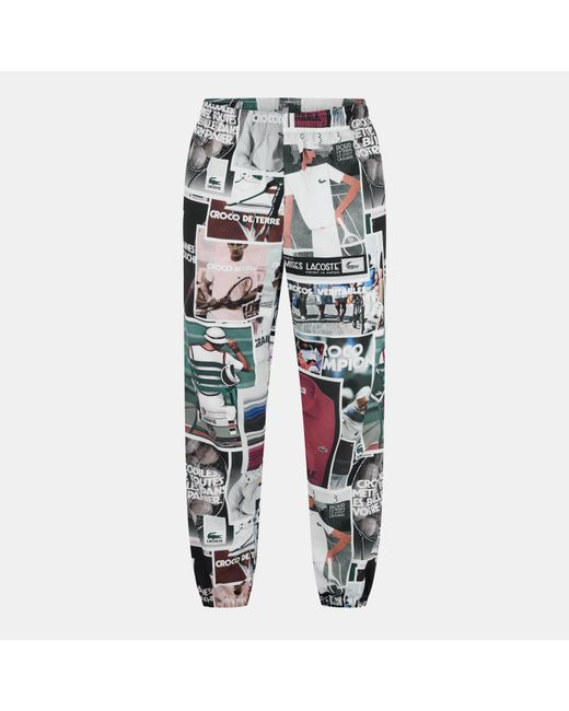 Lacoste Gray Adults Closed Cuff Woven Tracksuit Joggers