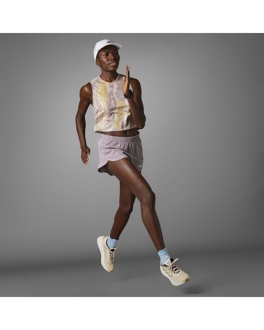 Adidas Purple Performance Running Shorts