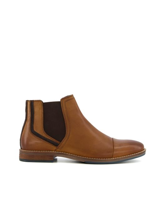 Dune Brown Chappy Chelsea Boots for men