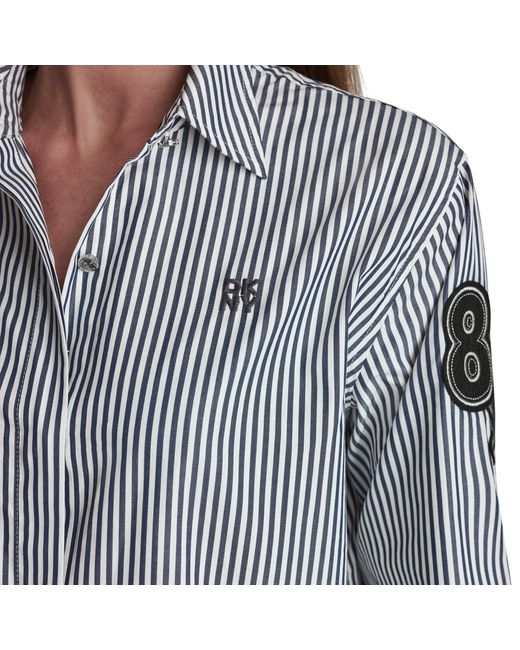 DKNY Gray Long Sleeve Patterned Shirt