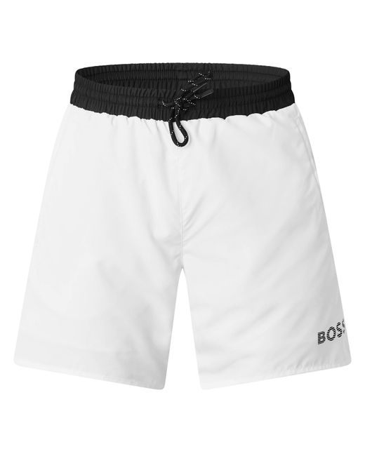 Boss White Sailfish Swim Shorts for men
