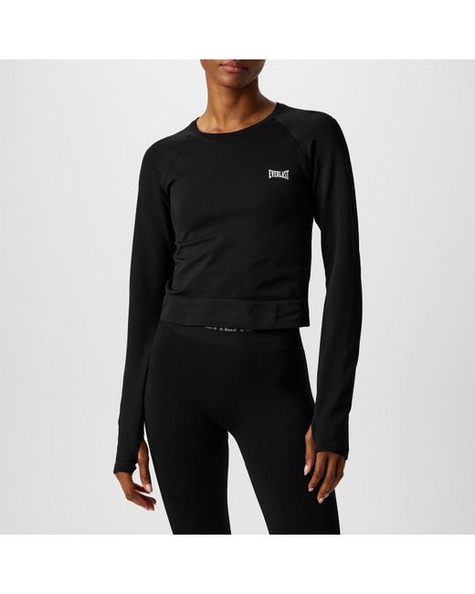 Everlast Black Long-Sleeve Performance Gym Top