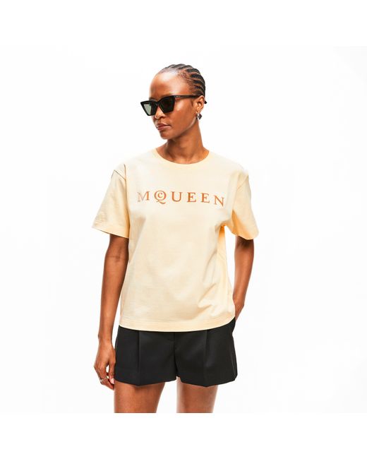 McQueen Natural Alex Logo T-Shirt