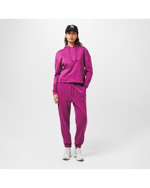 Pieces Purple Heavyweight Closed Hem Fleece Joggers