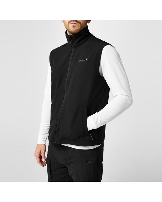 Gelert Black Softshell Fleece Lined Sleeveless Gilet for men