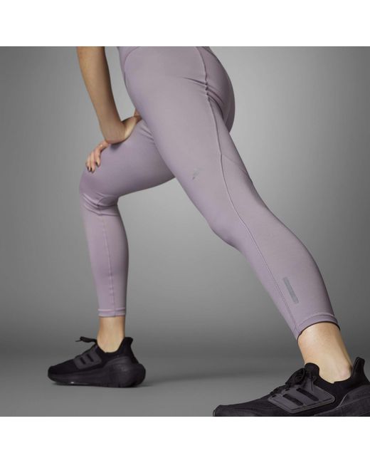 Adidas Purple Ultimate 7/8 Performance Running Tights