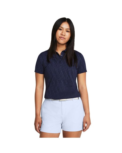 Under Armour Blue Ladies Playoff 3.0 Jacquard Polo Shirt